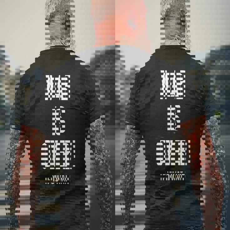 War Is Over If You Want It メンズTシャツ バックプリント 高齢者への贈り物