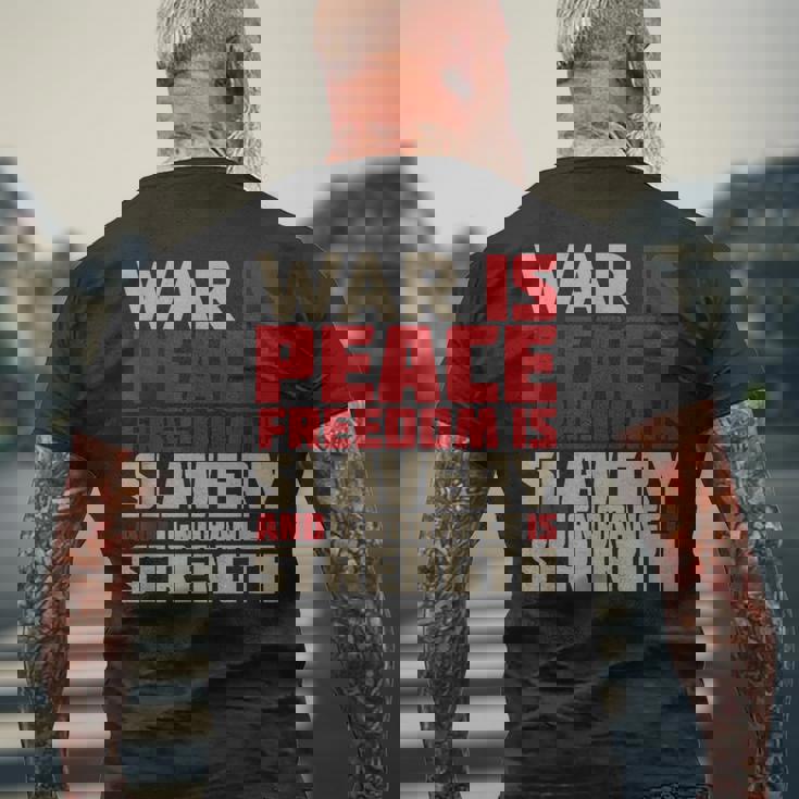 War Is Peace 引用tシャツ メンズTシャツ バックプリント 高齢者への贈り物