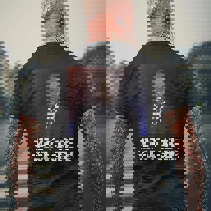 Why Are You Gay メンズTシャツ バックプリント 高齢者への贈り物