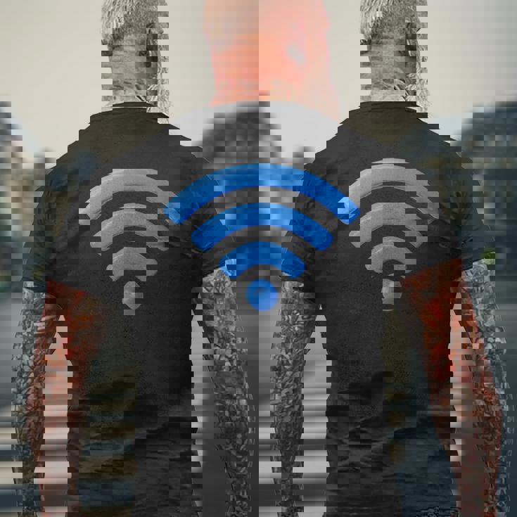 Wi Fiignal、Wi Fiシャツ、インターネット信号、インターネットwi-Fi メンズTシャツ バックプリント 高齢者への贈り物