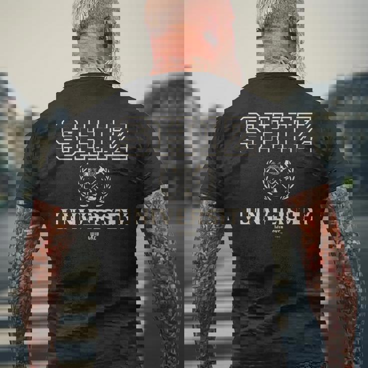 Wickedhiz University エンブレム メンズTシャツ バックプリント 高齢者への贈り物