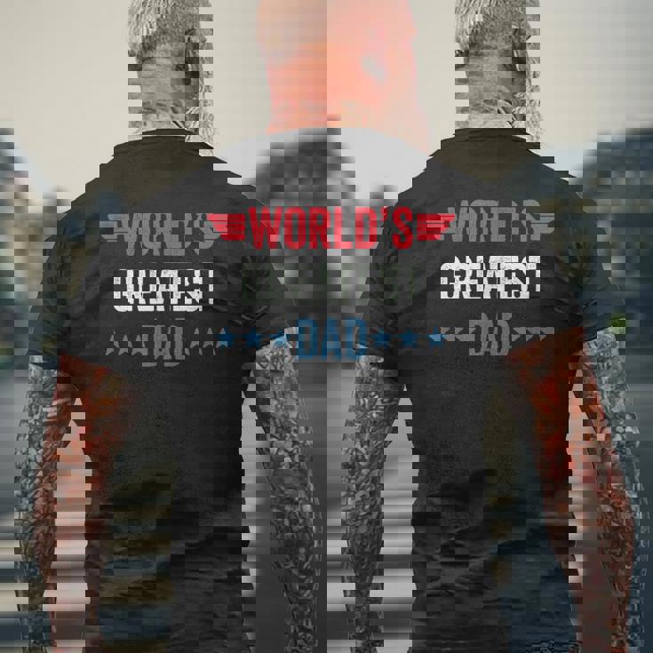 World's Greatest Dad メンズTシャツ バックプリント 高齢者への贈り物