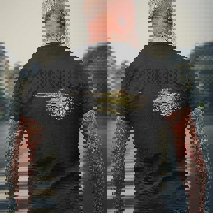 Ww2 ドイツタイガー1戦車 Pzkpfwi メンズTシャツ バックプリント 高齢者への贈り物