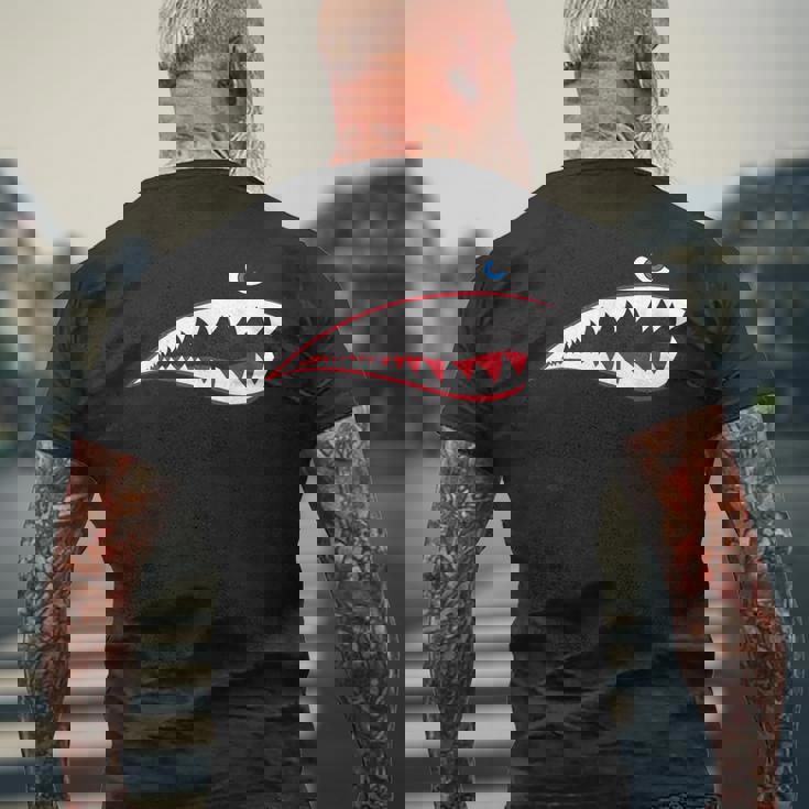 Ww2 ノーズアート第二次世界大戦退役機シャークノーズアート メンズTシャツ バックプリント 高齢者への贈り物