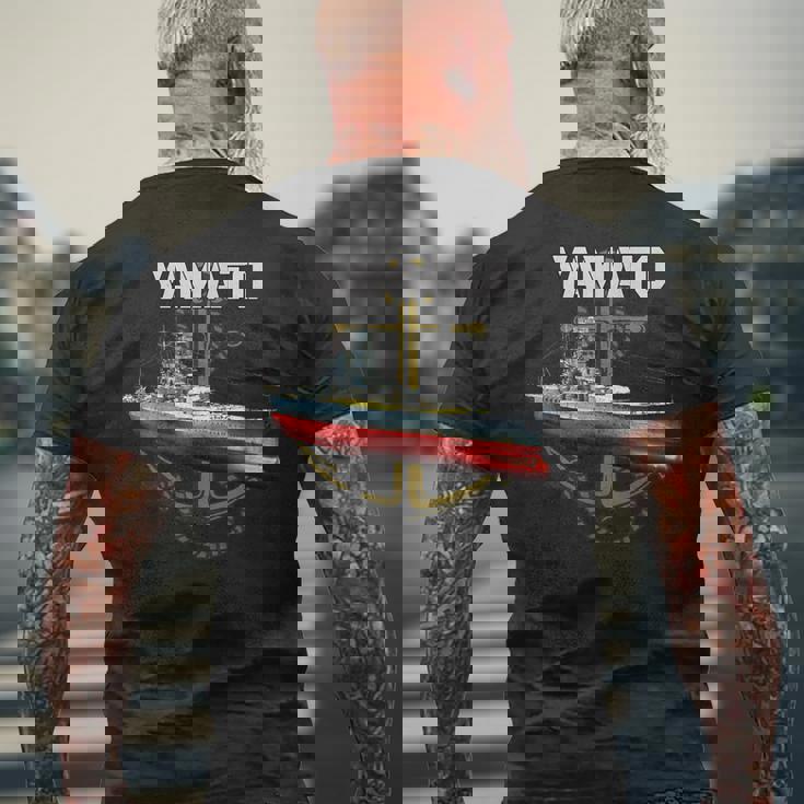 Ww2 軍艦日本大和戦艦 メンズTシャツ バックプリント 高齢者への贈り物