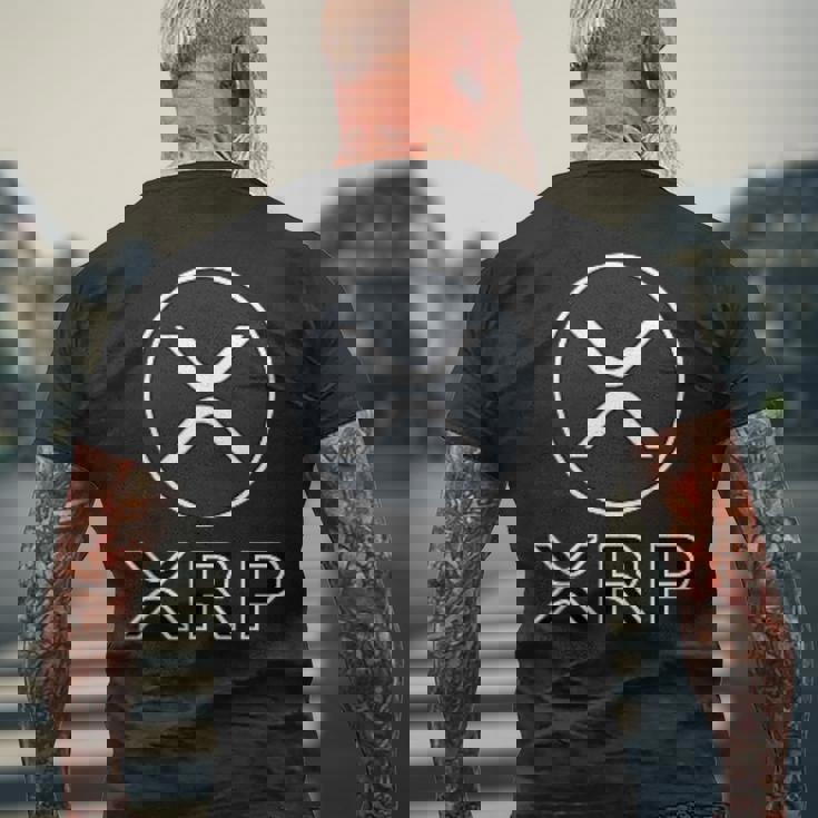 Xrp リップル 暗号通貨ポケットロゴ メンズTシャツ バックプリント 高齢者への贈り物