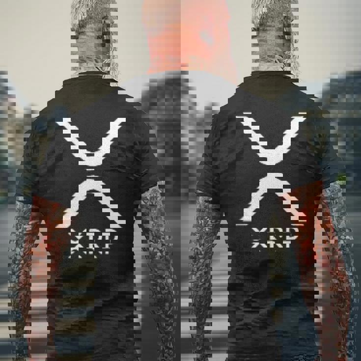 Xrpロゴ暗号通貨暗号 メンズTシャツ バックプリント 高齢者への贈り物