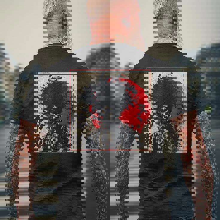 Yasuke アフロサムライ 七徳 武士道コード メンズTシャツ バックプリント 高齢者への贈り物