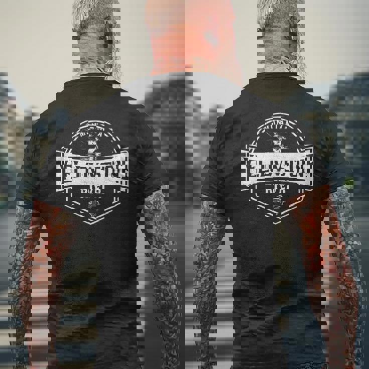 Yellowstone River モンタナフライフィッシング 長袖tシャツ メンズTシャツ バックプリント 高齢者への贈り物