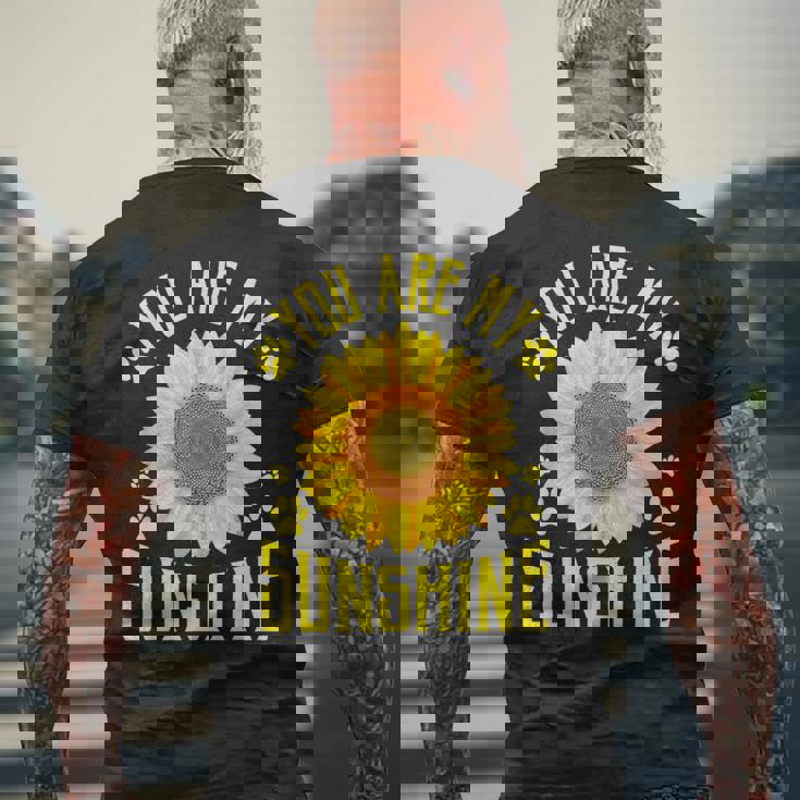 You Are Myunshine ひまわり メンズTシャツ バックプリント 高齢者への贈り物