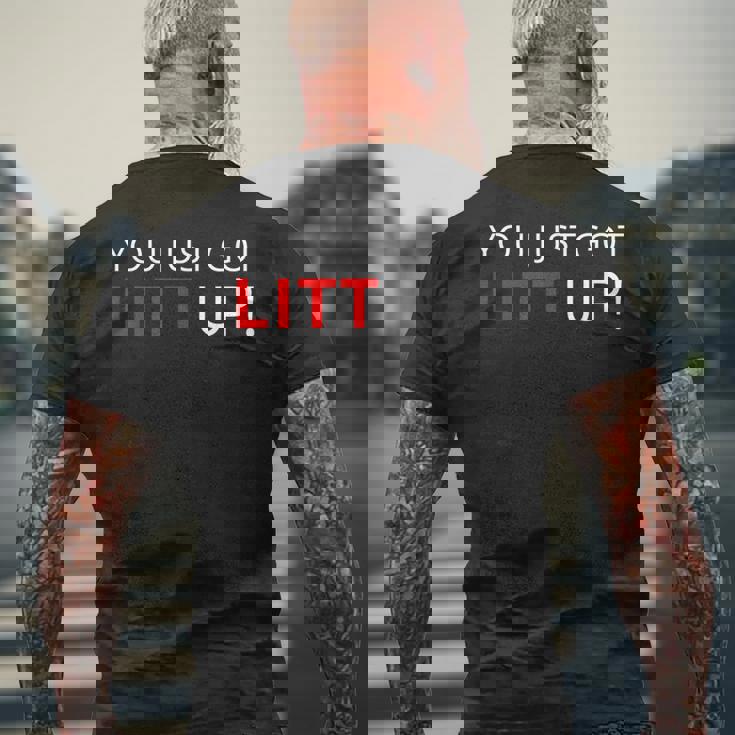 You Just Got Litt Up クールtシャツ メンズTシャツ バックプリント 高齢者への贈り物