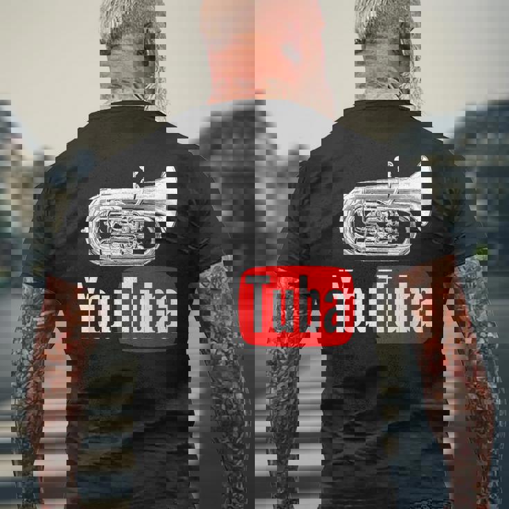 You Tuba Tuba マーチングバンド ユーフォニアム チューバ メンズTシャツ バックプリント 高齢者への贈り物