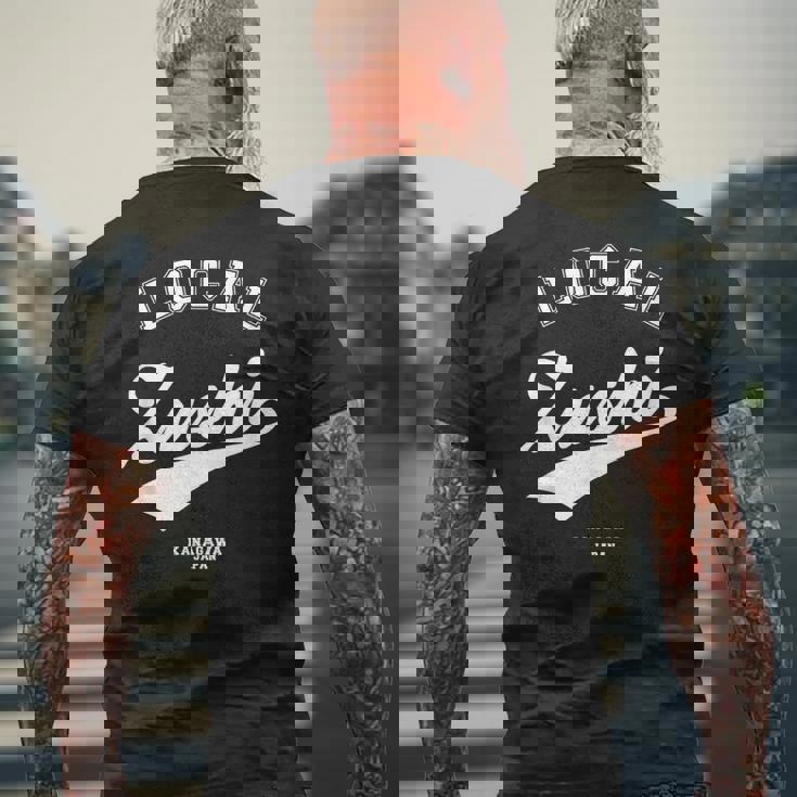 Zushi Local 逗子市ローカル 故郷 メンズTシャツ バックプリント 高齢者への贈り物