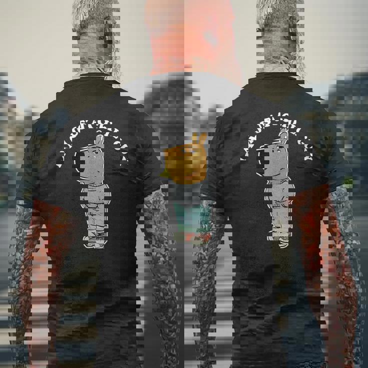 「I'm Just A Chill Guy」ファニーミーム メンズTシャツ バックプリント 高齢者への贈り物