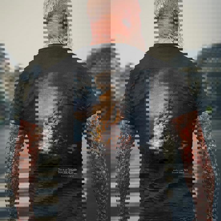 「Thetorm On Theea Of Galilee」ペイントアートtシャツ メンズTシャツ バックプリント 高齢者への贈り物