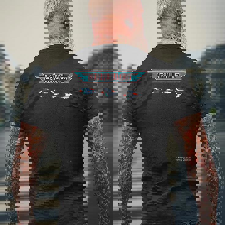 「グラディウス」ロゴ&ビックバイパー三形態 メンズTシャツ バックプリント 高齢者への贈り物