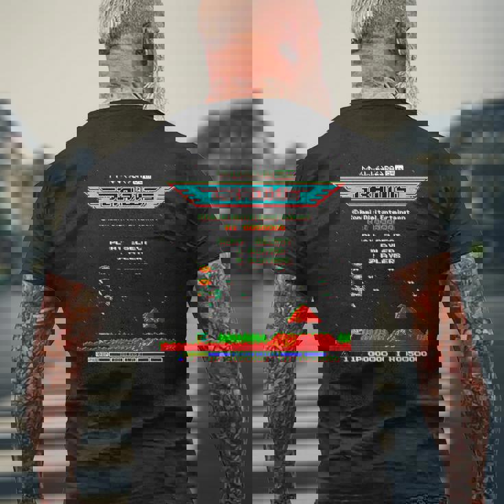 「グラディウス」上上下下左右左右ba スタート メンズTシャツ バックプリント 高齢者への贈り物