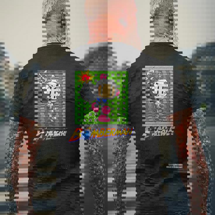 「ボンバーマン」白ボン（F） メンズTシャツ バックプリント 高齢者への贈り物