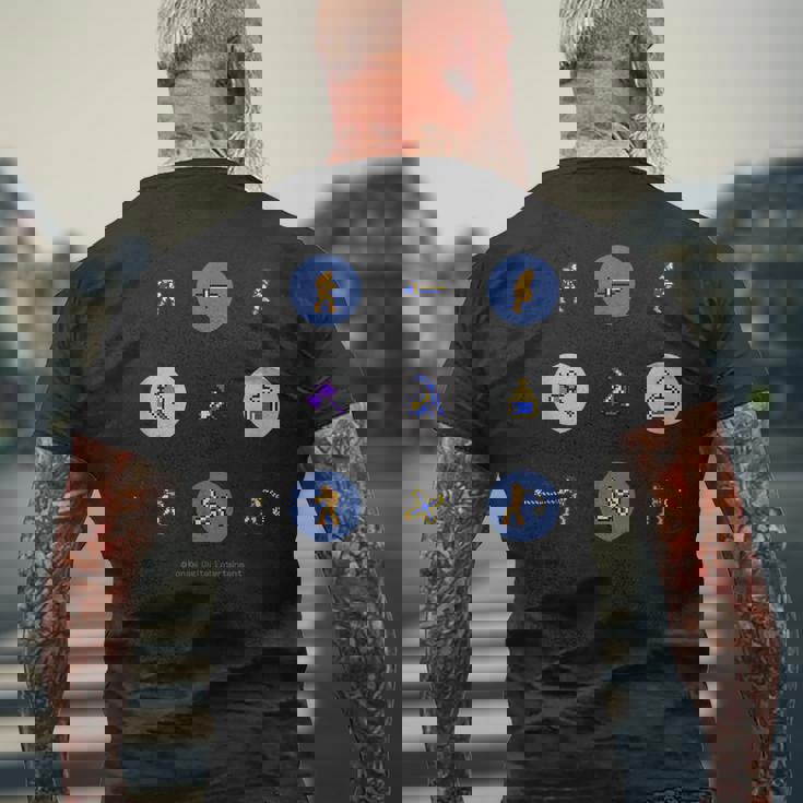 「悪魔城ドラキュラ」9 Circles メンズTシャツ バックプリント 高齢者への贈り物