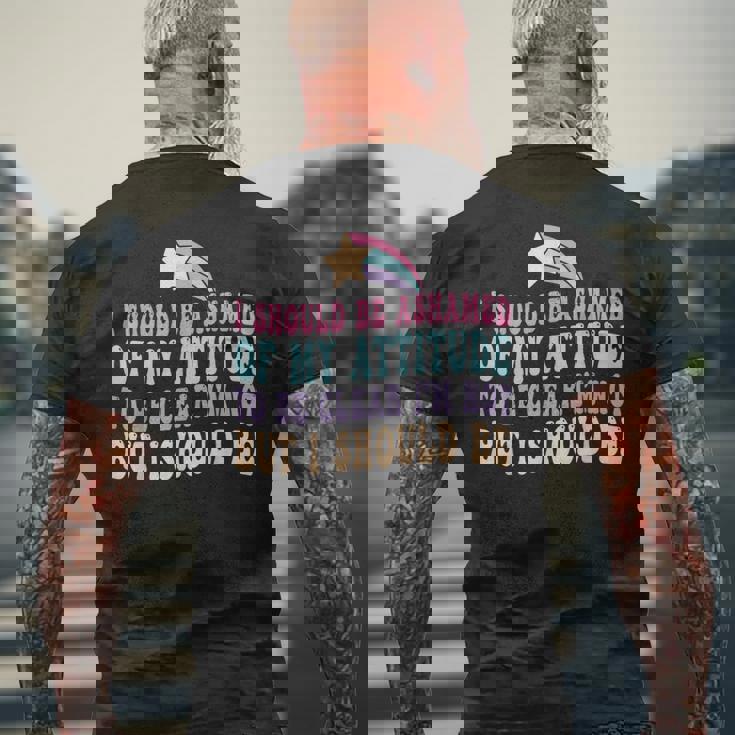 「私がそうでないはずだ、はっきりする」という態度を恥じています。 メンズTシャツ バックプリント 高齢者への贈り物