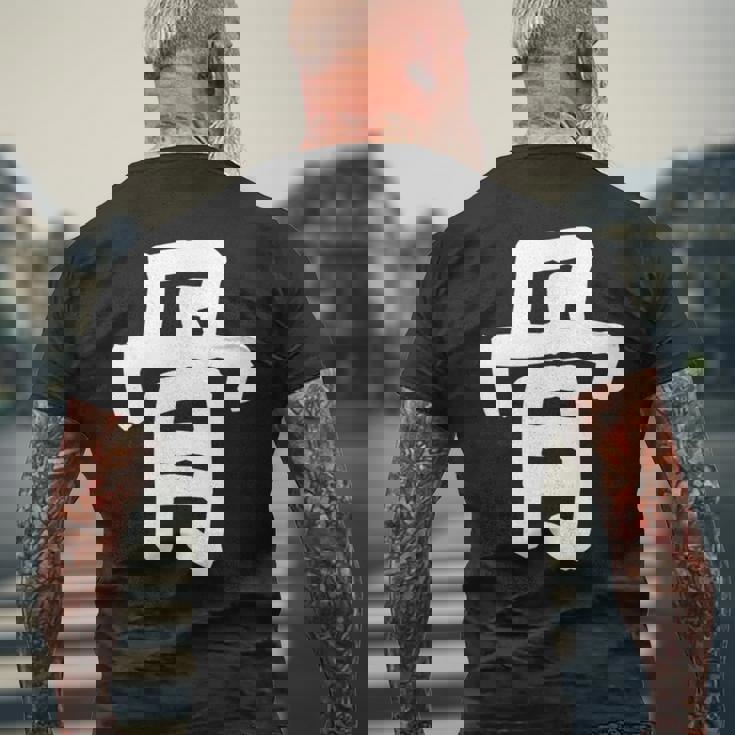 「骨」おもしろ 漢字 骨 文字入り メンズTシャツ バックプリント 高齢者への贈り物