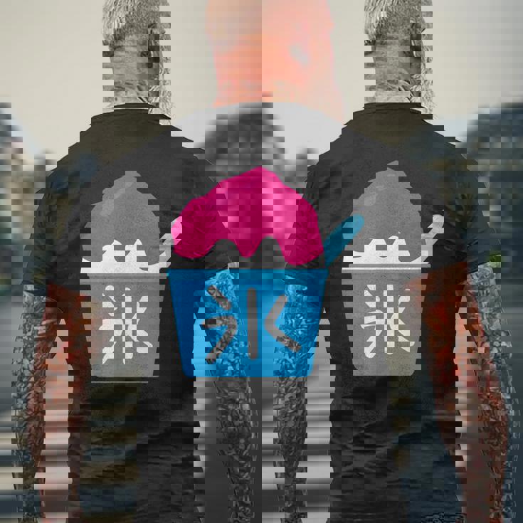 【かき氷】お祭り かきごおり 食べ物 夏服 可愛い 面白い おもしろ シンプル ウケ狙い メンズ キッズ レディース メンズTシャツ バックプリント 高齢者への贈り物