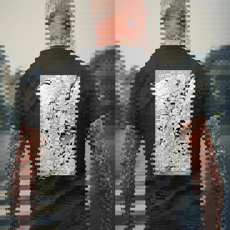 【さくらみこ】『ヤマト神想怪異譚』漫画コマtシャツ（本人セレクト 英語） メンズTシャツ バックプリント 高齢者への贈り物