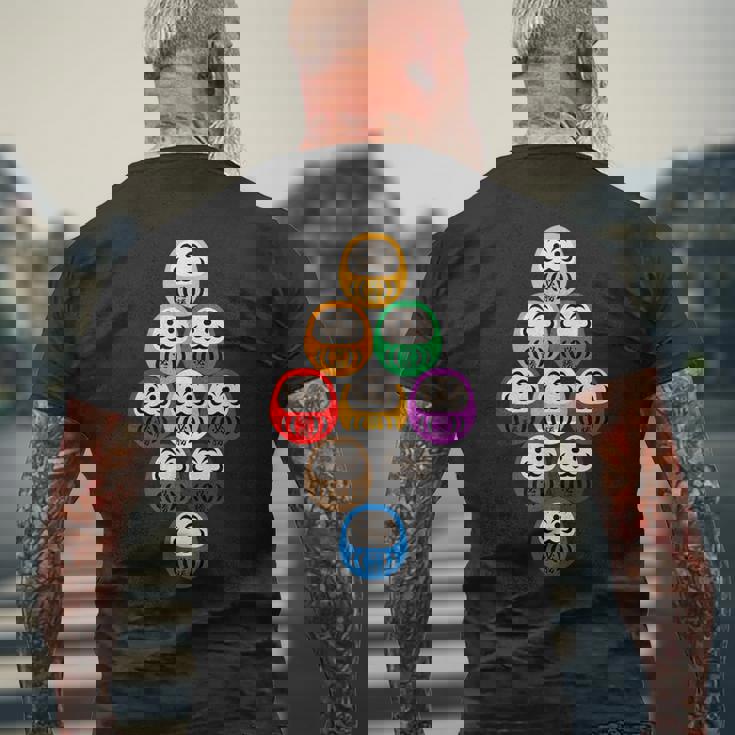 【だるま ナインボール】ビリヤード 必勝 文字入り ネタ ウケ狙い 面白い 球技 おもしろ ポーツ 和柄 お土産 変な メンズTシャツ バックプリント 高齢者への贈り物