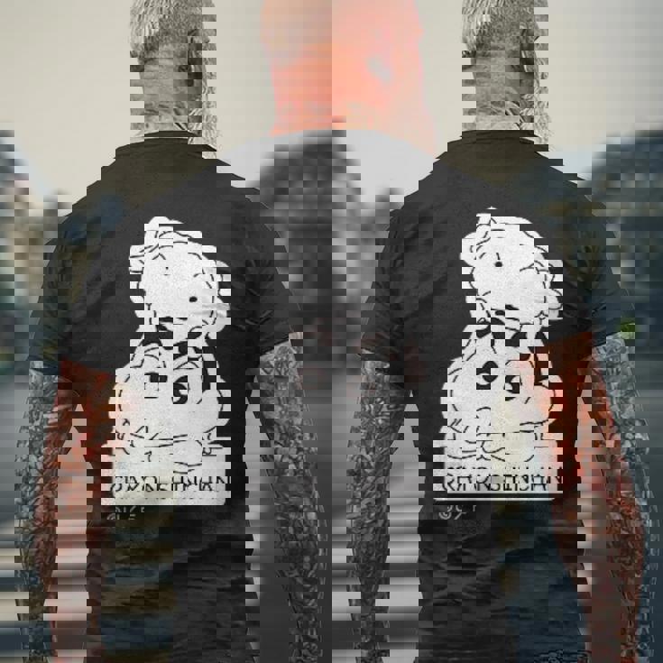 【まんが】クレヨンしんちゃん しんちゃんとシロ メンズTシャツ バックプリント 高齢者への贈り物