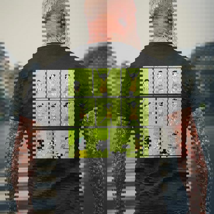 【まんが】クレヨンしんちゃん よしなが先生 ひまわり体操 メンズTシャツ バックプリント 高齢者への贈り物