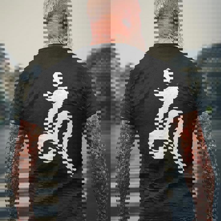 【ウーン】梵字 ウン 烏枢沙摩明王 馬頭観音 阿閦如来 鬼子母神 金剛夜叉明王 手書き 仏教 悉曇文字 古代文字 お守り メンズTシャツ バックプリント 高齢者への贈り物