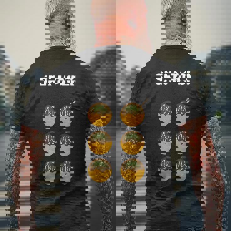 【シックスパック】腹筋 たこ焼き 面白い ジム用 トレーニングウェア ギャグ ウケ狙い 贈り物 ギフト メンズTシャツ バックプリント 高齢者への贈り物