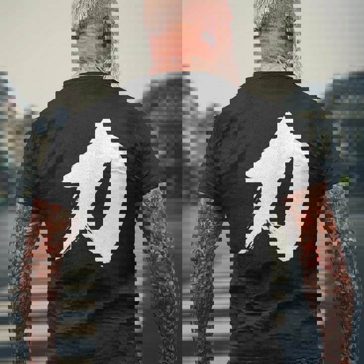 【力】一文字 漢字 日本語 毛筆 書道 筆文字 言葉 和柄 日本 かっこいい お土産 海外 おもしろ 面白い 文字入り メンズTシャツ バックプリント 高齢者への贈り物