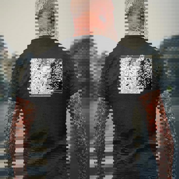 【大神ミオ】『ヤマト神想怪異譚』漫画コマtシャツ（本人セレクト 日本語） メンズTシャツ バックプリント 高齢者への贈り物