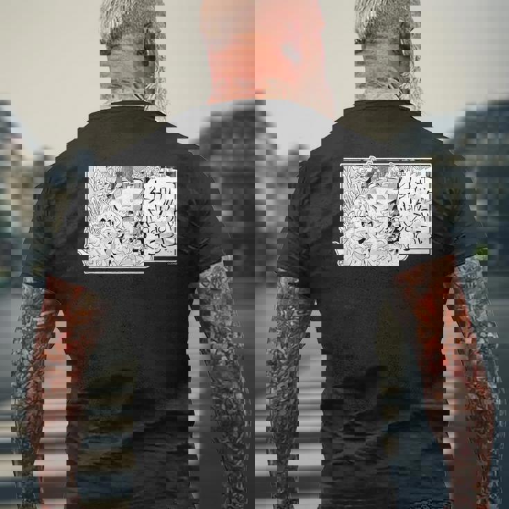 【大神ミオ】『ヤマト神想怪異譚』漫画コマtシャツ（本人セレクト 英語） メンズTシャツ バックプリント 高齢者への贈り物