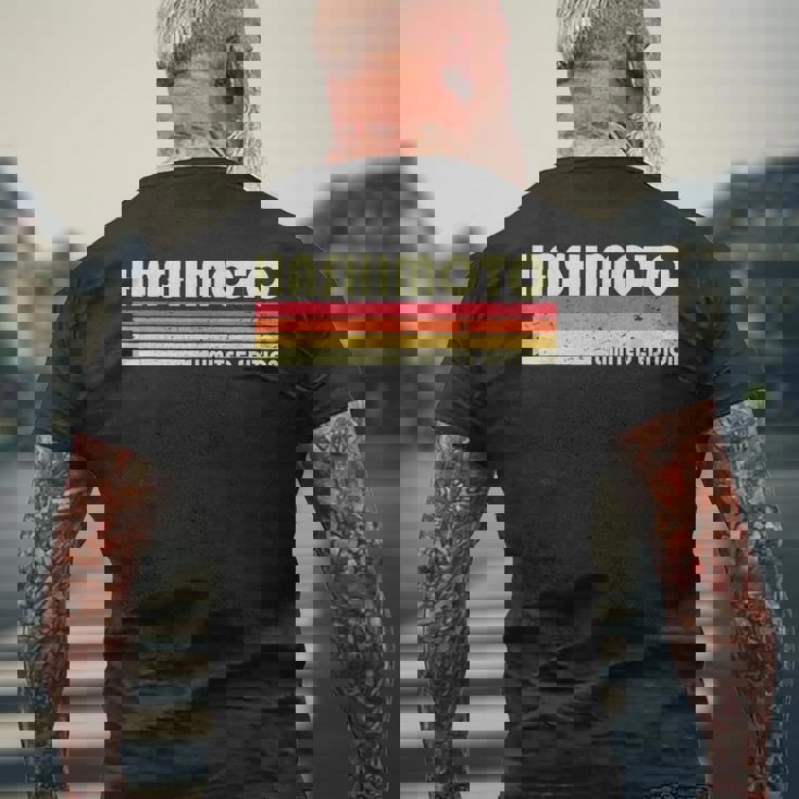 【橋本 橋元 はしもと】名前 名字 家族お揃い ギャグ ネタ ウケ狙い 贈り物 ギフト 面白い おもしろ メンズTシャツ バックプリント 高齢者への贈り物