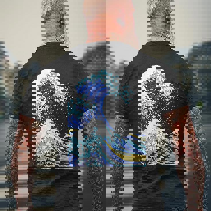 【神奈川沖浪裏】葛飾北斎 和柄 日本のお土産 贈り物 ギフト メンズTシャツ バックプリント 高齢者への贈り物