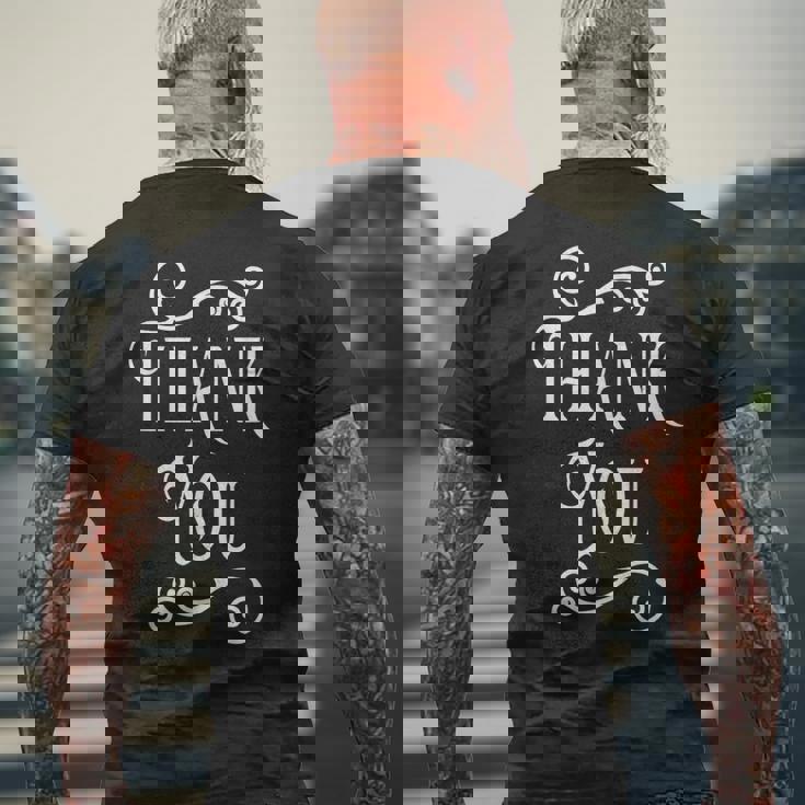 ありがとう メンズTシャツ バックプリント 高齢者への贈り物