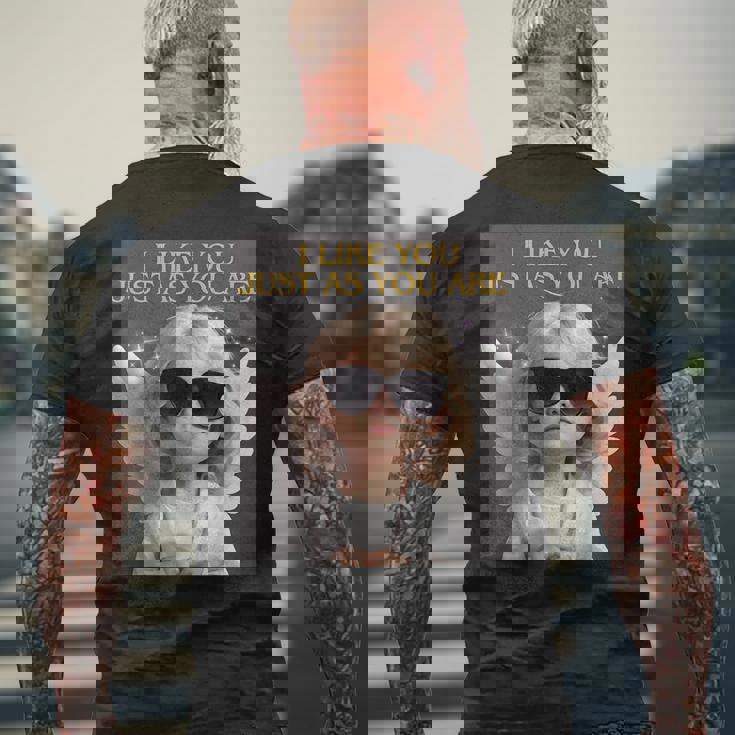 ありのままのあなたが好きだよ。 メンズTシャツ バックプリント 高齢者への贈り物