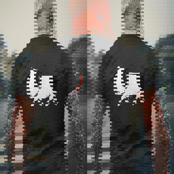 い〜ぬ 白 メンズTシャツ バックプリント 高齢者への贈り物