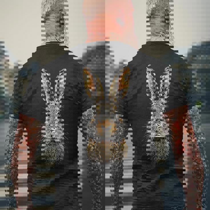 うさぎ うさぎ うさぎ かわいいうさぎ メンズTシャツ バックプリント 高齢者への贈り物