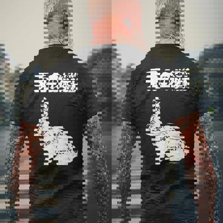 うさぎの撫で方の説明、うさぎ好き、うさぎの飼い主、プレゼント、おもしろうさぎ、うさぎ、 メンズTシャツ バックプリント 高齢者への贈り物