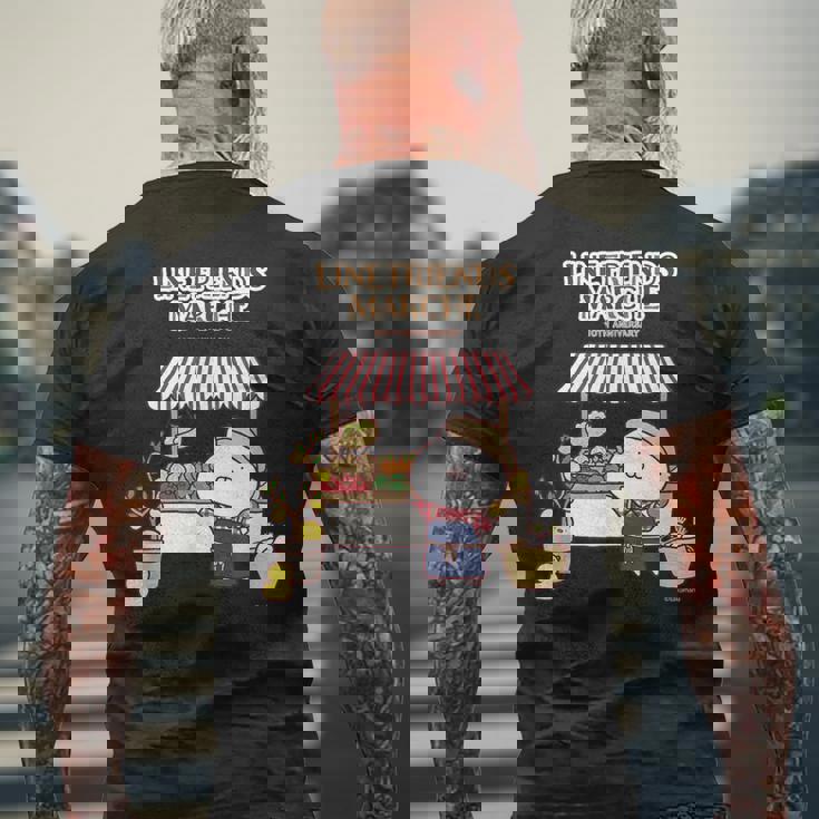 うさまる ベジまるシェロゴ付 ダークカラー メンズTシャツ バックプリント 高齢者への贈り物