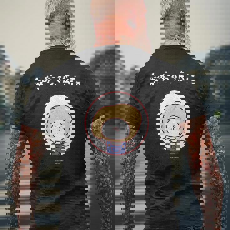 うさまる 生産者まる ダークカラー メンズTシャツ バックプリント 高齢者への贈り物