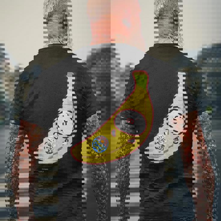 うさまるバナナまる ダークカラー メンズTシャツ バックプリント 高齢者への贈り物