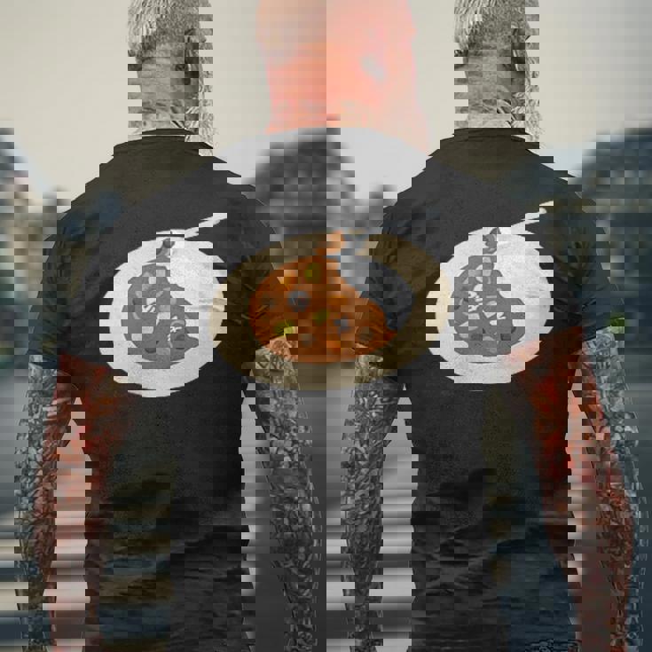 おかしなカレーライス メンズTシャツ バックプリント 高齢者への贈り物