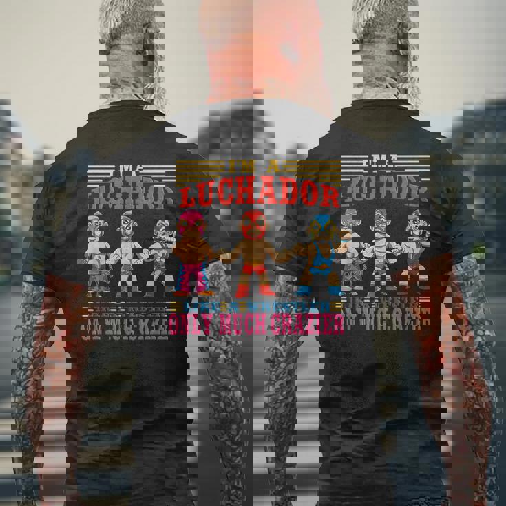 おかしなプロレス ルチャ・リブレ・ルチャドール メンズTシャツ バックプリント 高齢者への贈り物