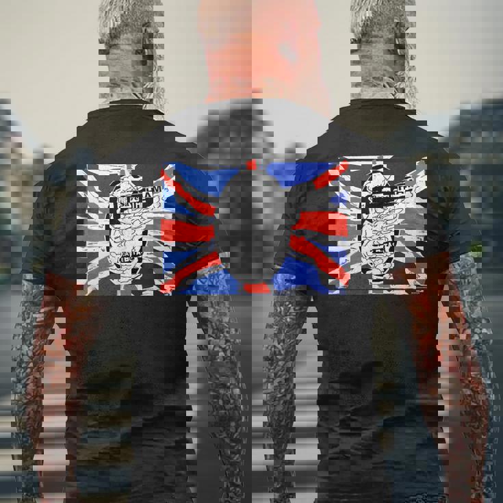 おだてブタがいっぱい デザインb メンズTシャツ バックプリント 高齢者への贈り物