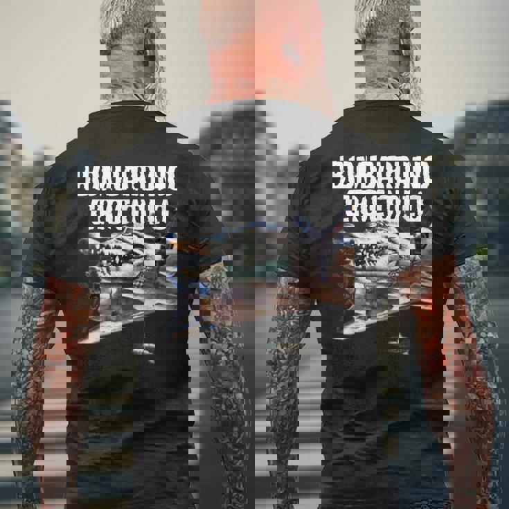 おもしろい ボンバルディーノ クロコディロ イタリア Ai 動物 ブレイン ミーム メンズTシャツ バックプリント 高齢者への贈り物