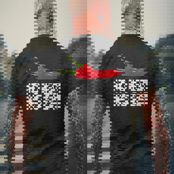 おもしろい 熱なし 食べない 辛い食べ物 クール 唐辛子 辛子 贈り物 メンズTシャツ バックプリント 高齢者への贈り物